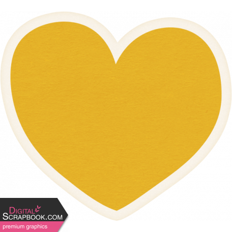 Staycation Yellow Heart Sticker