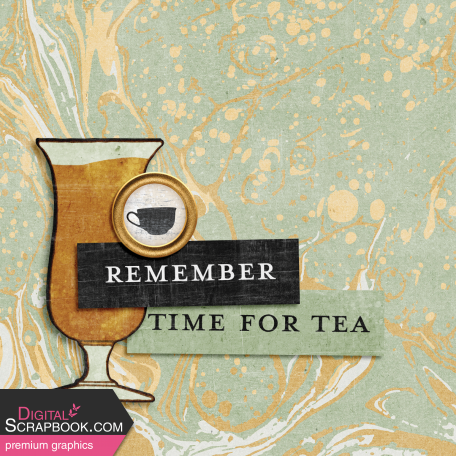 Summer Tea Journal Card Remember 4x4