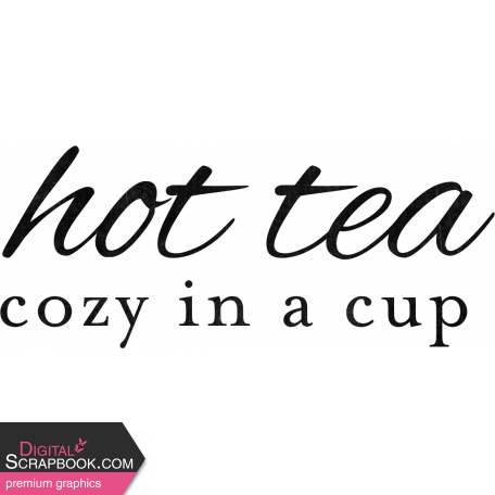 Summer Tea Word Art Hot Tea Cozy in a Cup Black