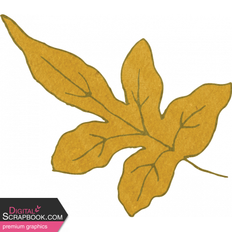 Goldenrod & Pumpkins Mustard Leaf Sticker