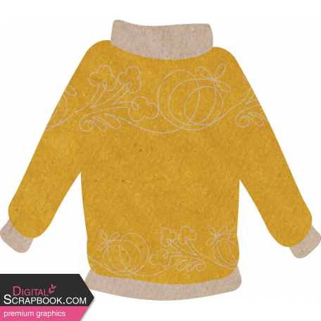 Goldenrod & Pumpkins Mustard Sweater Sticker