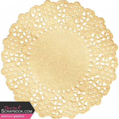 Frosty Fall Gold Doily