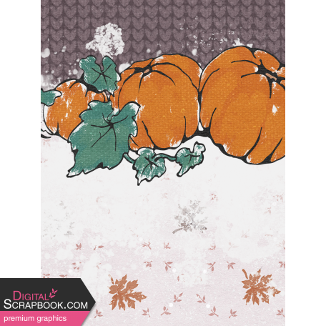 Frosty Fall Pumpkins 3x4 Journal Card