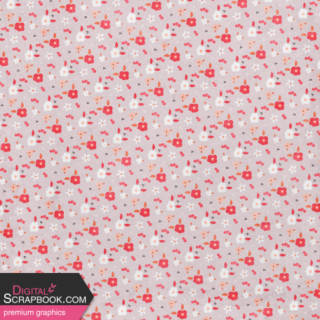 Cranberry - Cranberry Floral Paper