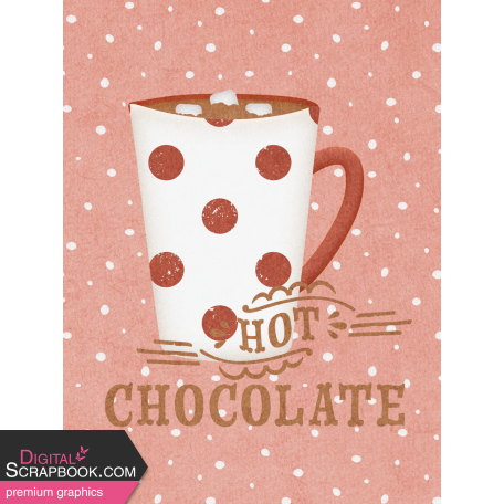 Cozy Mornings Hot Chocolate 3x4 Journal Card