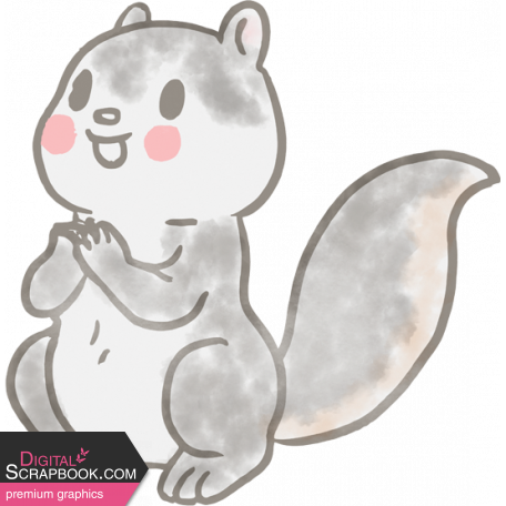 Baby Dear Element Woodland Squirrel Print