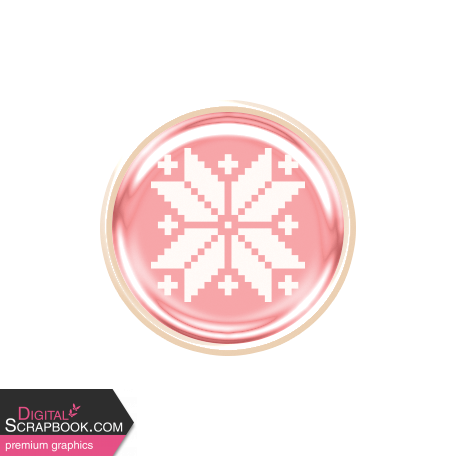 Flurries Pink Snowflake Brad