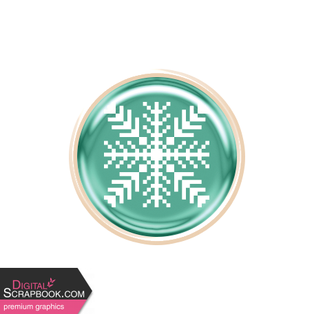 Flurries Teal Snowflake Brad