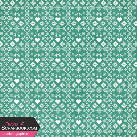 Extra Paper Teal Winter Pattern 01