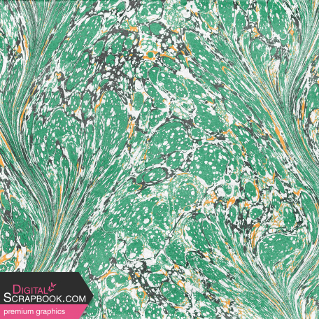 Orange Blossom Marbled Paper