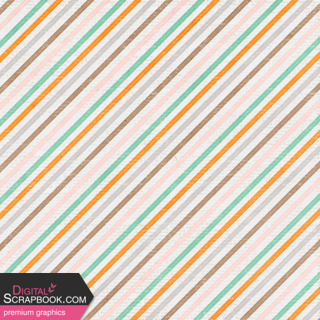 Orange Blossom Diagonal Striped Paper