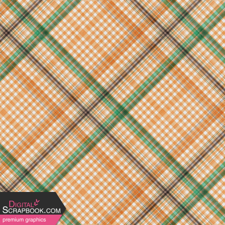 Orange Blossom Plaid Paper 06