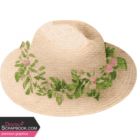 Lovely Garden Stickers : Straw Hat 2