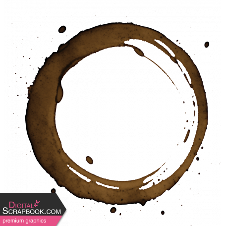 Coffee And Donuts Element Coffee Stain Not Transparent 