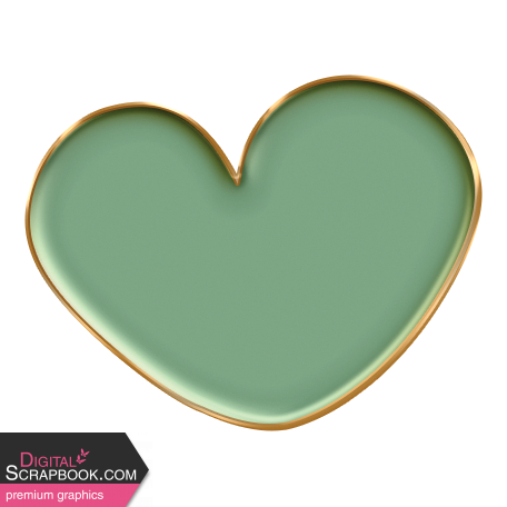 Coffee And Donuts Extra Enamel Green Heart