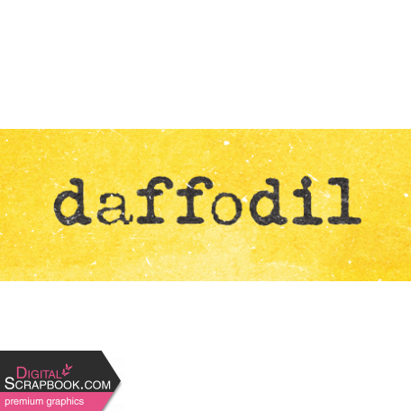 Afternoon Daffodil Element word art daffodil