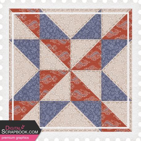 Country Days Element postage quilt block