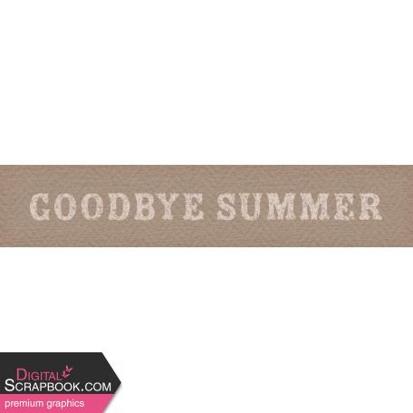 Country Days Element word art goodbye summer