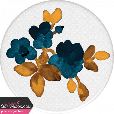 Feathers & Fur Floral Round Sticker