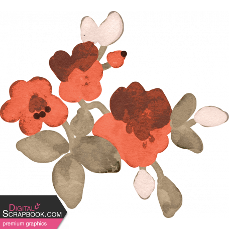 Feathers & Fur Floral Sticker
