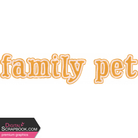 Feathers & Fur Family Pet Word Art
