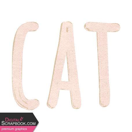 Feathers And Fur Word Art cat