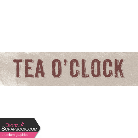 Fancy A Cup Tea O'Clock Word Art
