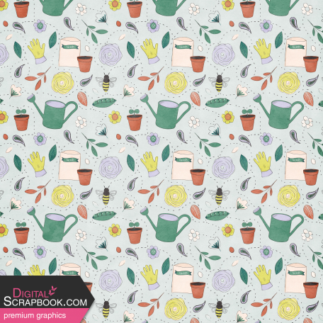 Spring Garden Bee Paper