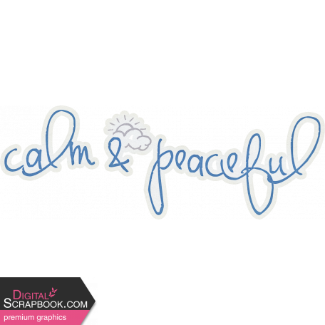 Meadow Calm & Peaceful Sticker Word Art