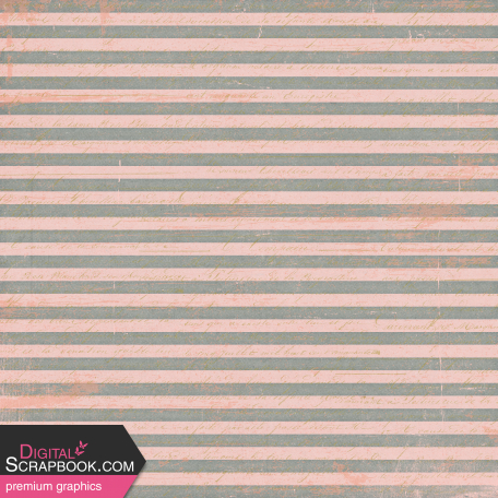 By the Stream Peach and Teal Striped Paper