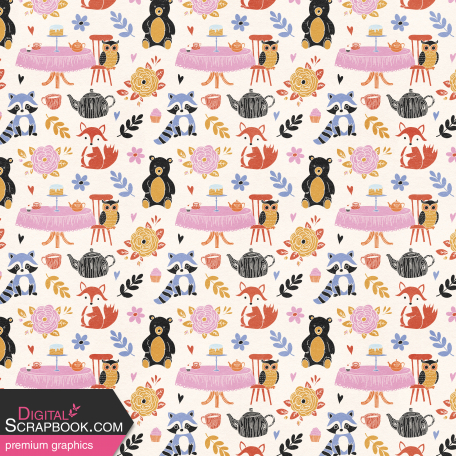 Woodland Tea Party Tea Party Critters Paper