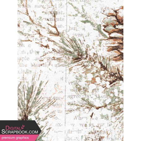 Winter Woods Pinecones 3x4 Journal Card