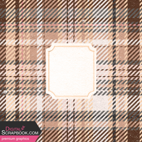 Spring for Coffee Journal Card plaid 4x4