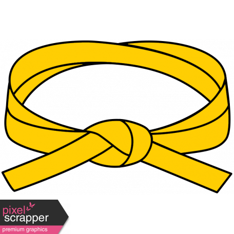 Karate Belt 1 Yellow Illustration