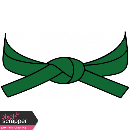 Karate Belt 2 Green Illustration