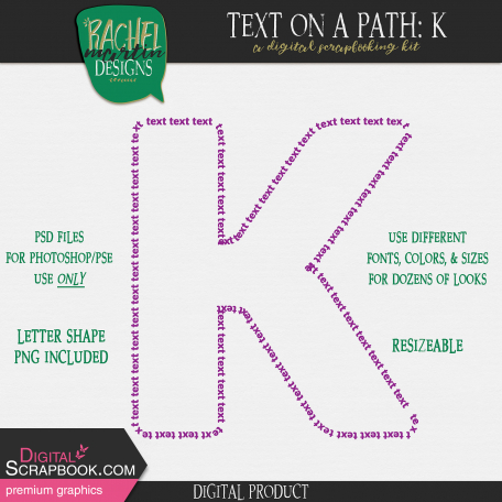 Text on a Path: Alphabet 01: K