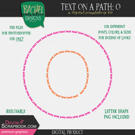 Text on a Path: Alphabet 01: O