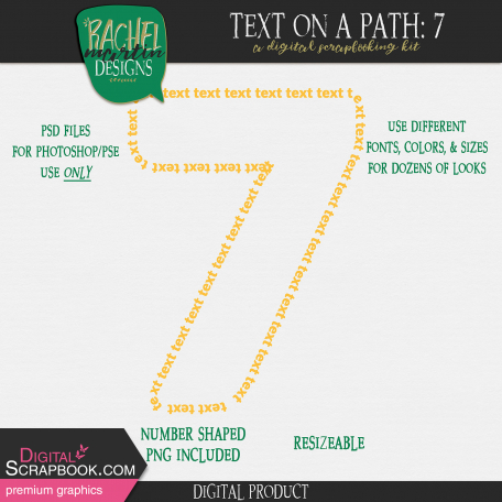 Text On A Path: Numbers: 7
