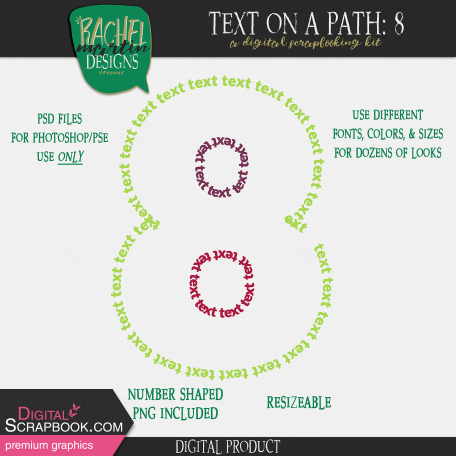 Text On A Path: Numbers: 8