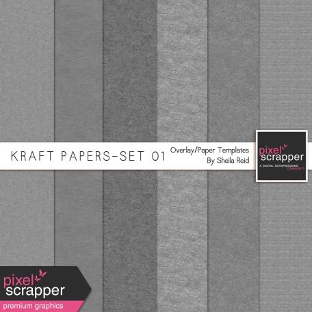 Kraft Papers-Set 01 Overlay/Paper Templates Kit