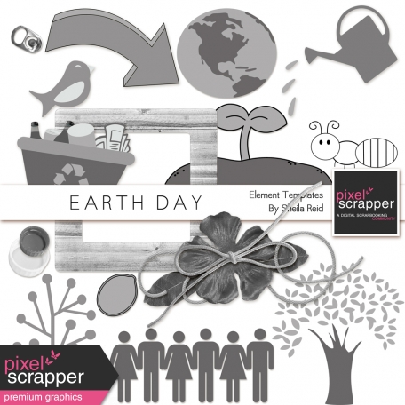 Earth Day Element Templates Kit