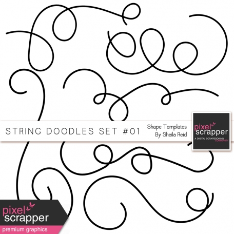 String Doodles Set #01 Shape Templates