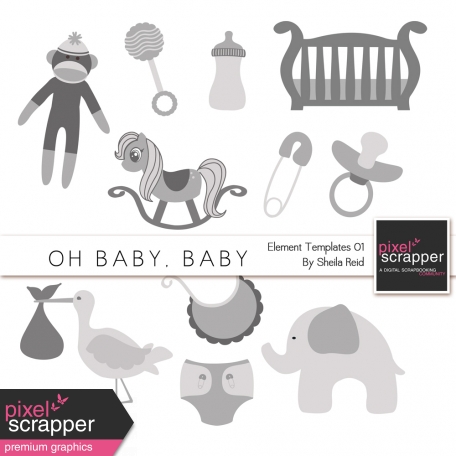 Oh Baby, Baby Element Templates 01 Kit