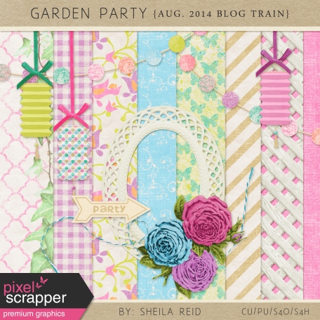 Garden Party Aug. 2014 Blog Train Mini Kit
