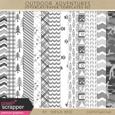 Outdoor Adventures Overlay/Paper Templates 02 Kit