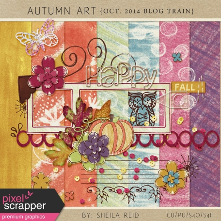 Autumn Art October 2014 Blog Train Mini Kit