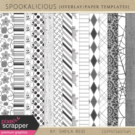 Spookalicious Overlay/Paper Templates Kit