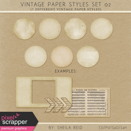 Vintage Paper Styles Set 02