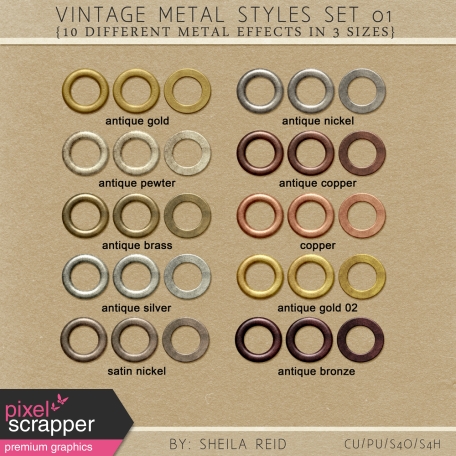 Vintage Metal Styles Set 01