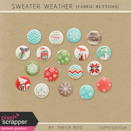 Sweater Weather Fabric Buttons Kit